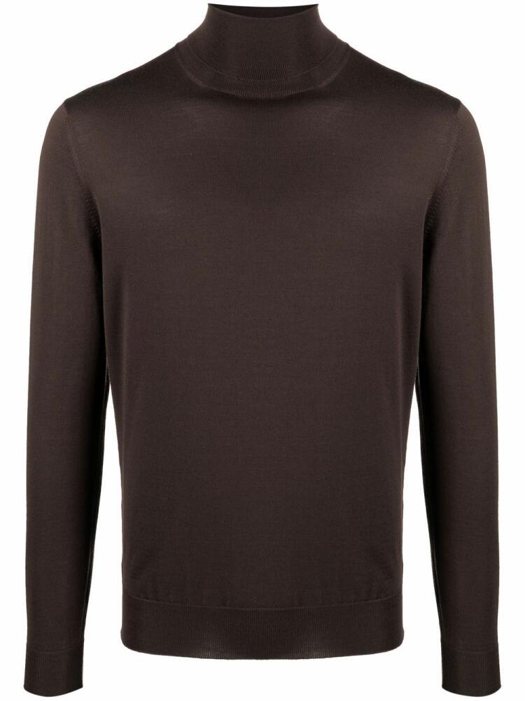 Dell'oglio roll-neck merino jumper - Brown Cover