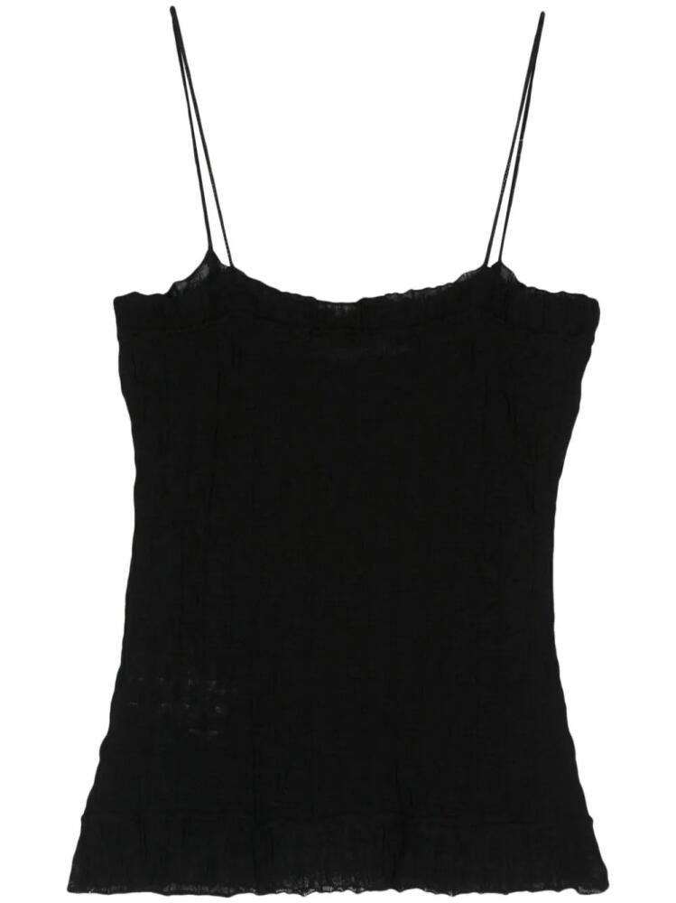 Bimba y Lola spaghetti-straps 3D-knit top - Black Cover