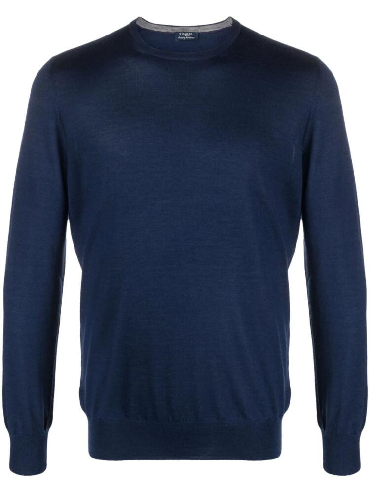 Barba fine-knit jumper - Blue Cover