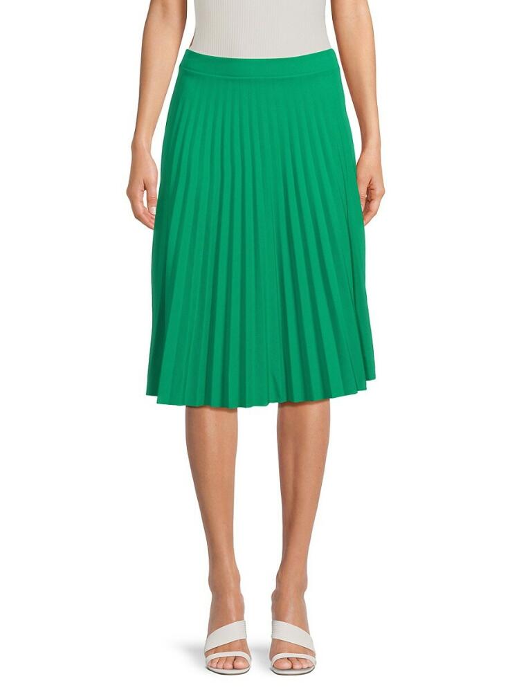 Love Ady Women's Accordion Pleated Knee Length Skirt - Kelly Green Cover