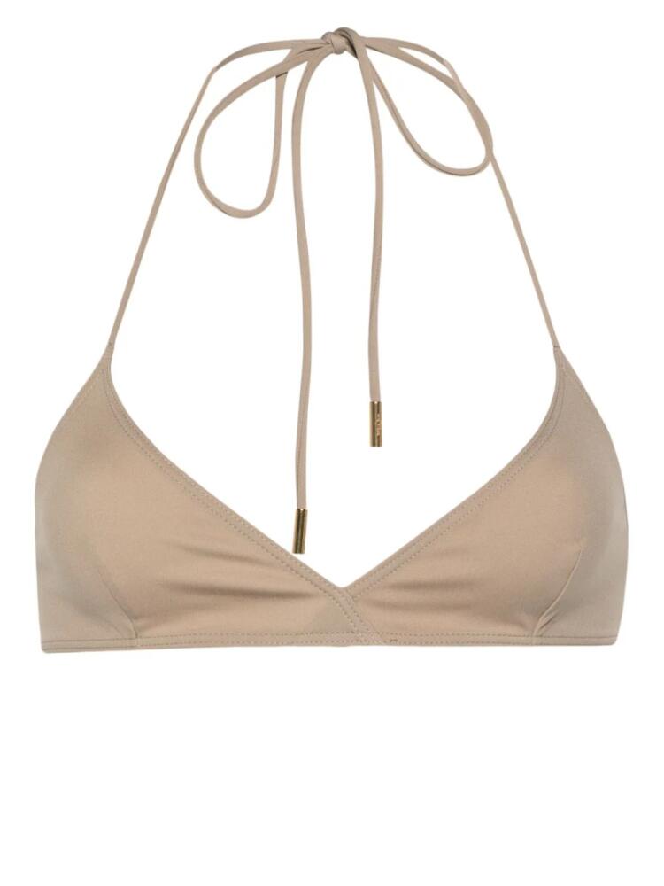 Saint Laurent triangle-cup bikini top - Neutrals Cover