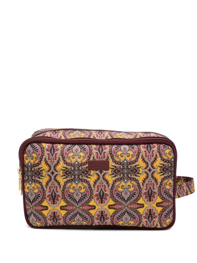 ETRO paisley-print necessaire - Yellow Cover