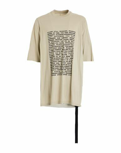 Drkshdw By Rick Owens Man T-shirt Beige Cotton Cover