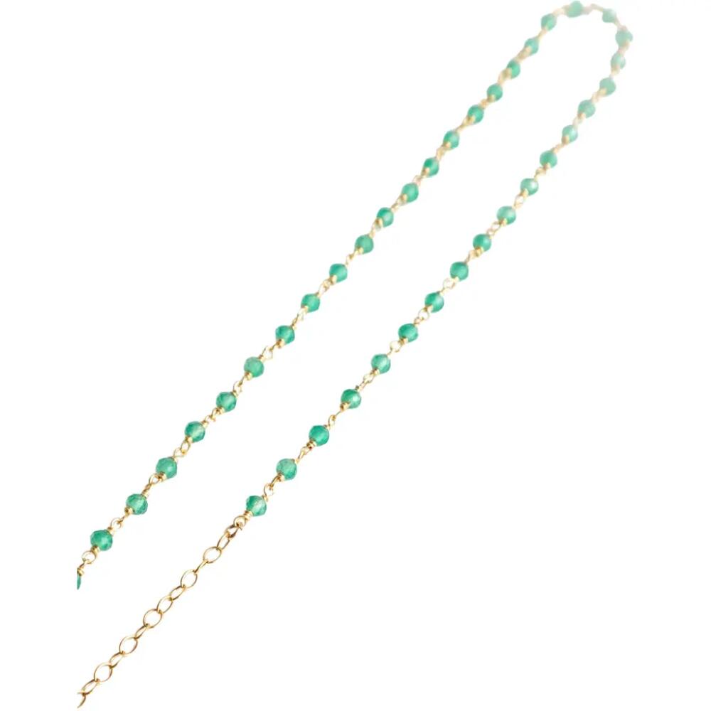 seree Hannah Skinny bead choker necklace in Light Green Cover