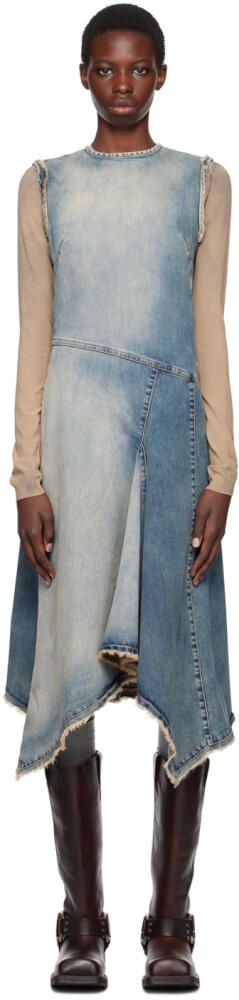 Acne Studios Blue Faded Denim Midi Dress Cover