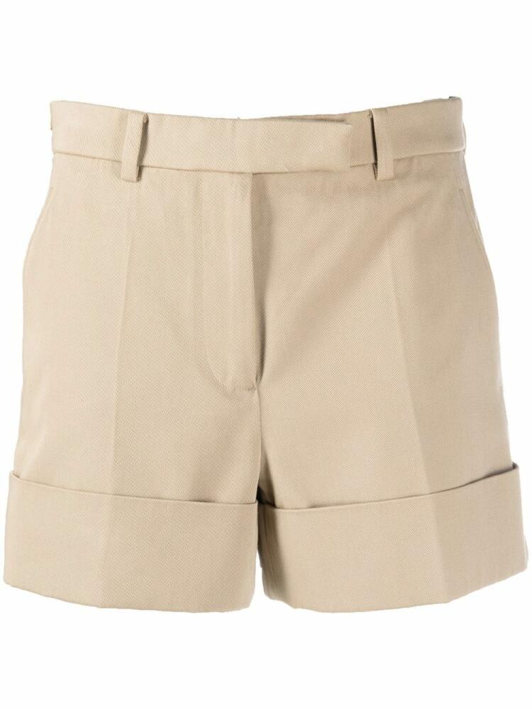 Thom Browne grosgrain-loop tailored shorts - Neutrals Cover