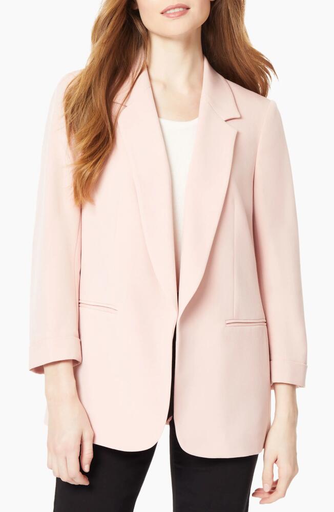 Jones New York Three Quarter Sleeve Blazer in Rose Cover