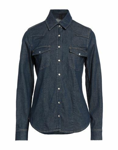 Stefanel Woman Denim shirt Blue Cotton, Elastane Cover