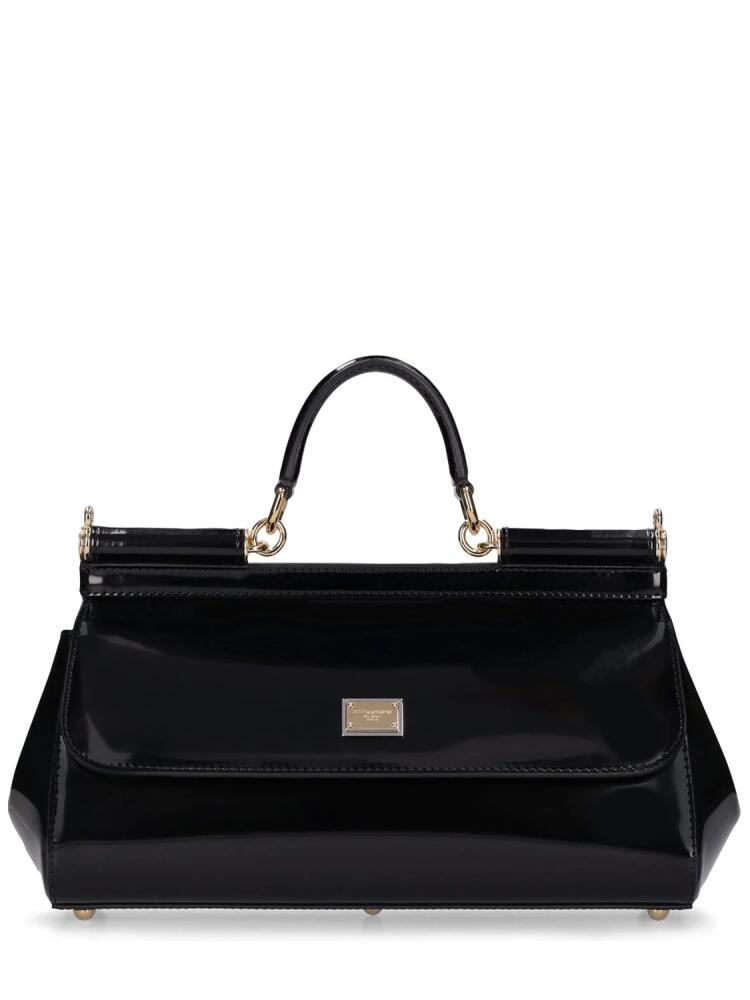 DOLCE & GABBANA New Sicily Patent Leather Top Handle Bag Cover