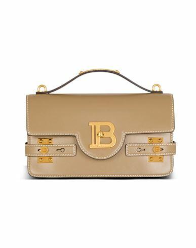 Balmain Woman Handbag Brown Calfskin Cover