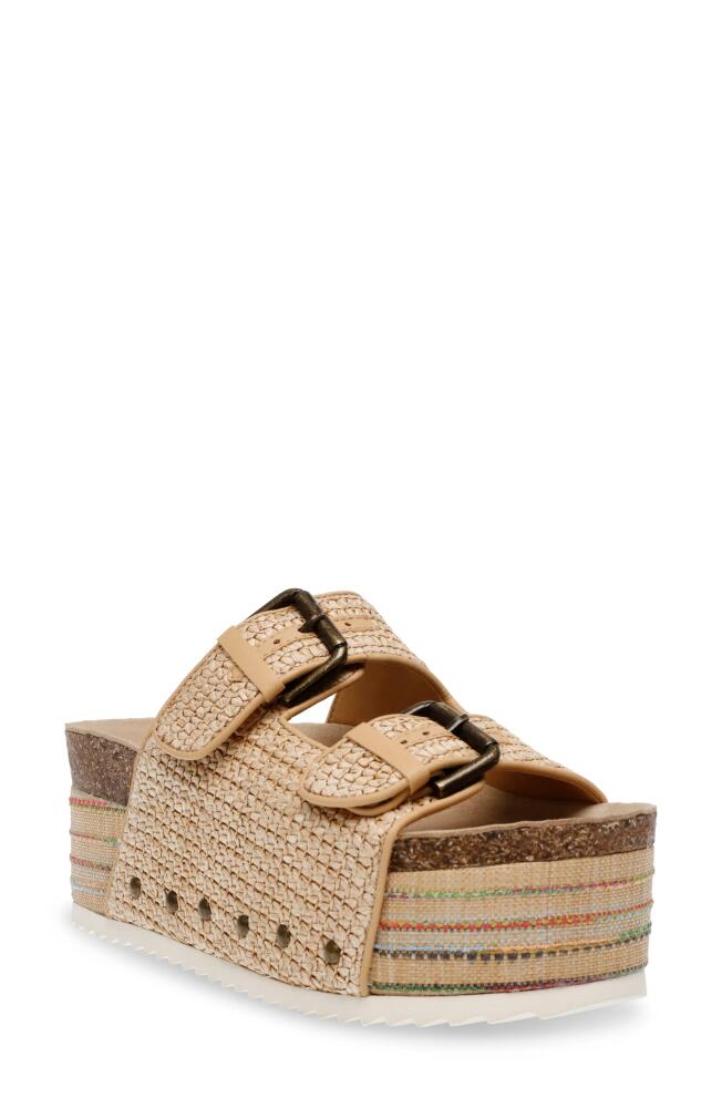 Steve Madden Kali Platform Sandal in Natural Raffia Cover