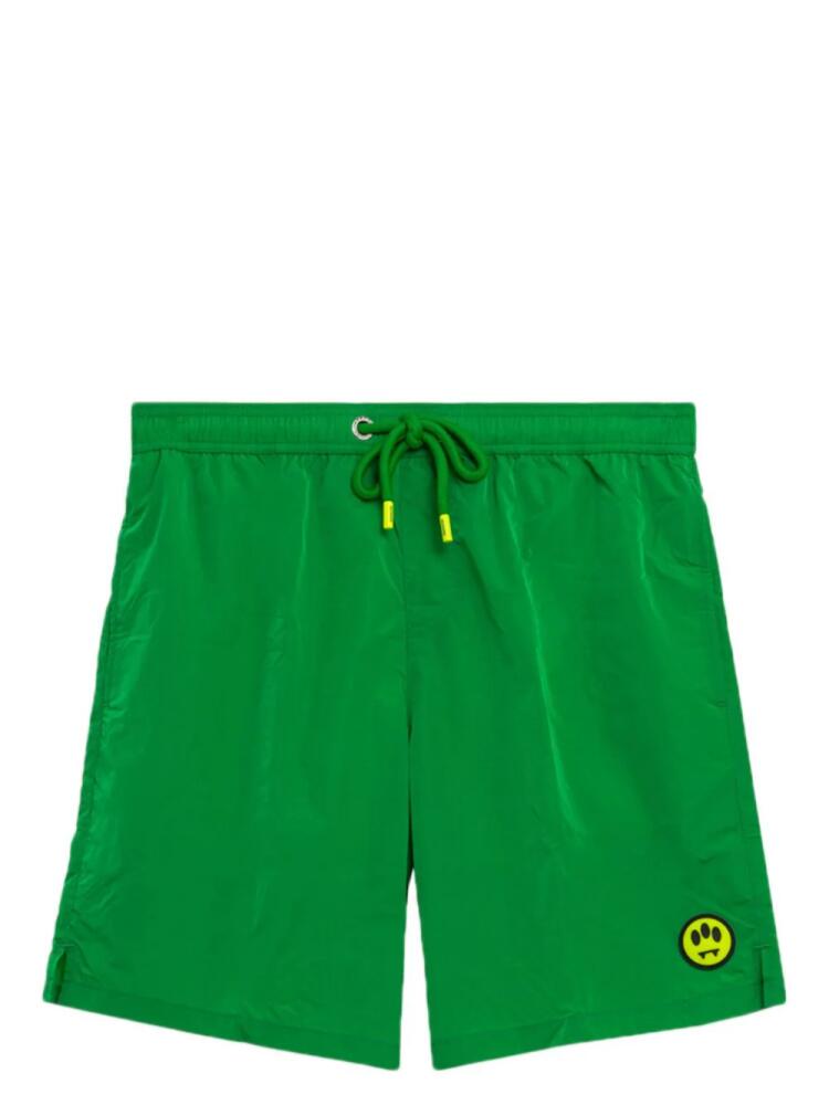 BARROW logo print swim shorts - Green Cover