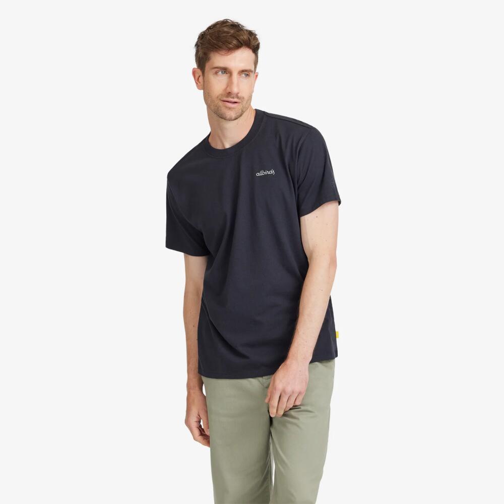 Allbirds Men's Organic Cotton Tee, Logo - Natural Black Cover