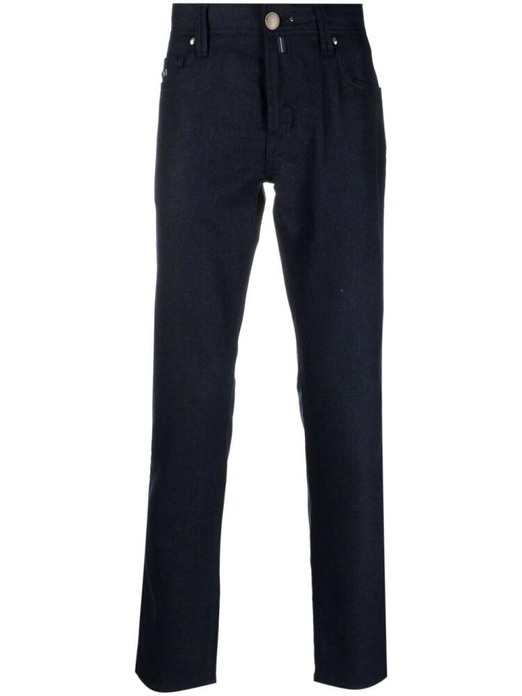 Sartoria Tramarossa skinny wool-blend trousers - Blue Cover