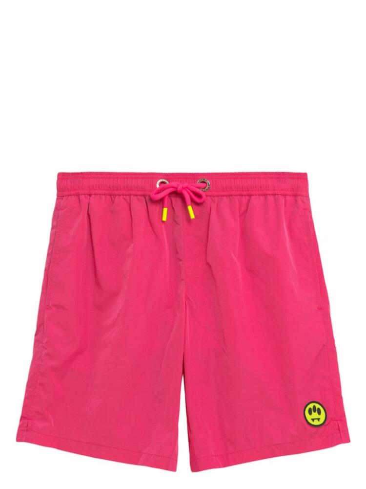 BARROW logo print swim shorts - Pink Cover