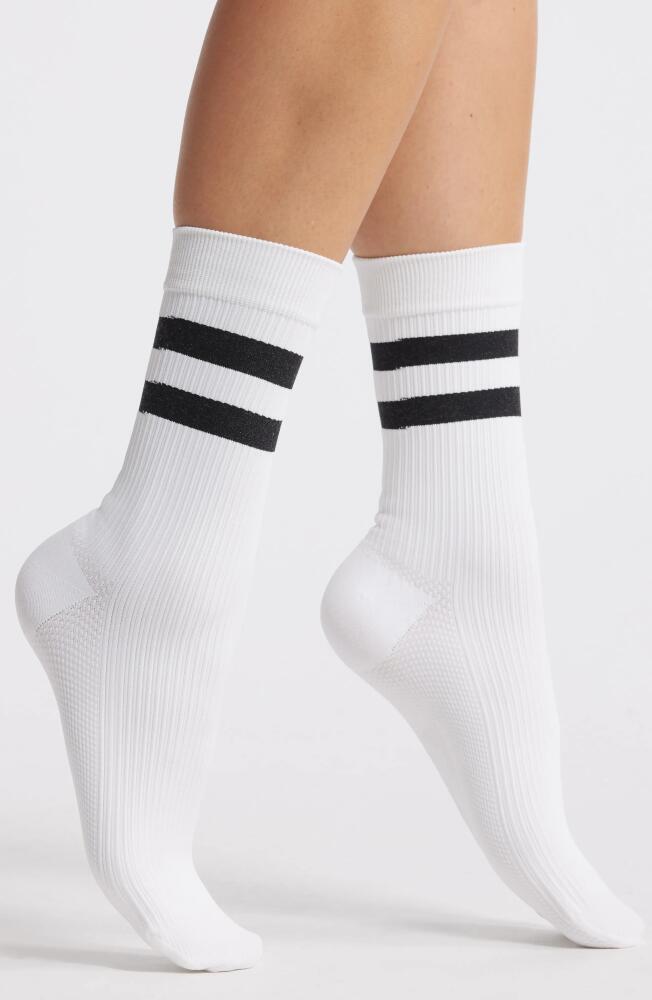 ITEM m6 Ribbed Compression Crew Socks in White/Black Cover