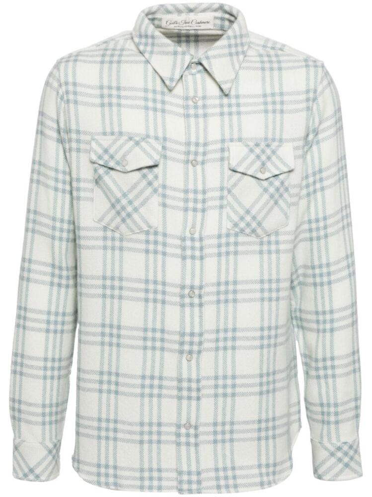 GOD'S TRUE CASHMERE tartan cashmere shirt - Green Cover