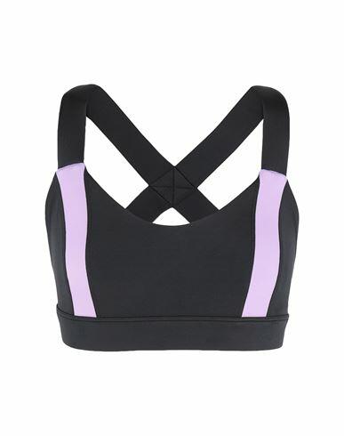 8 By Yoox Recycled Poly Color-block Cross Bra Woman Top Black Polyester, Elastane Cover