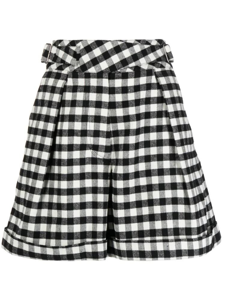 Kenzo check-pattern shorts - Black Cover