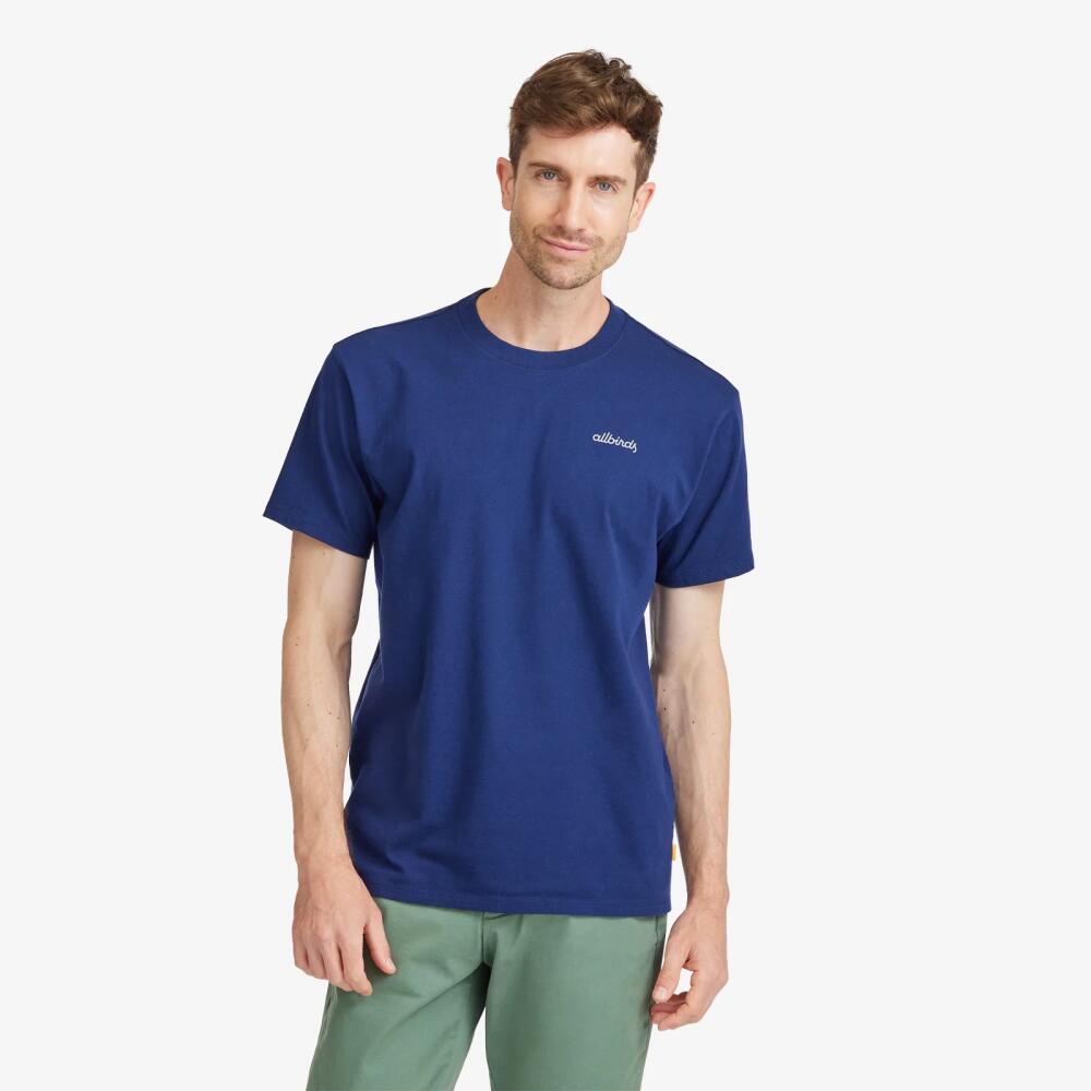 Allbirds Men's Organic Cotton Tee, Logo - Deep Navy Cover