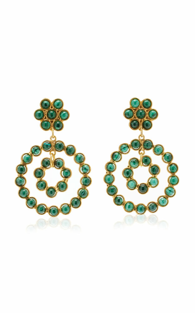 Sylvia Toledano - Flower Candies Malachite 22K Gold-Plated Earrings - Green - Gifts For Her Cover