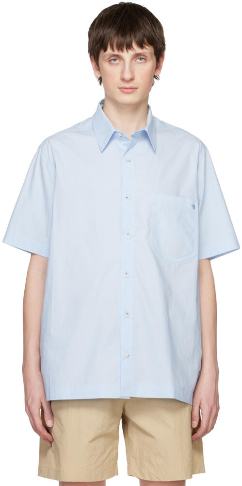 Nanushka Blue Adam Shirt Cover