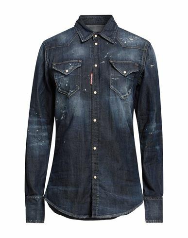 Dsquared2 Woman Denim shirt Blue Cotton, Elastane Cover