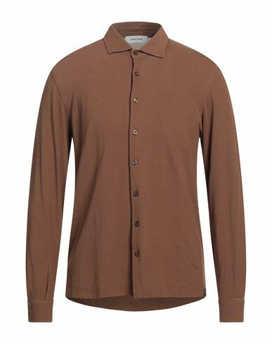 Gran Sasso Man Shirt Brown Cotton Cover