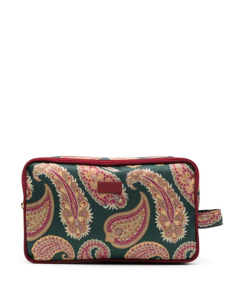 ETRO paisley-print wash bag - Green Cover