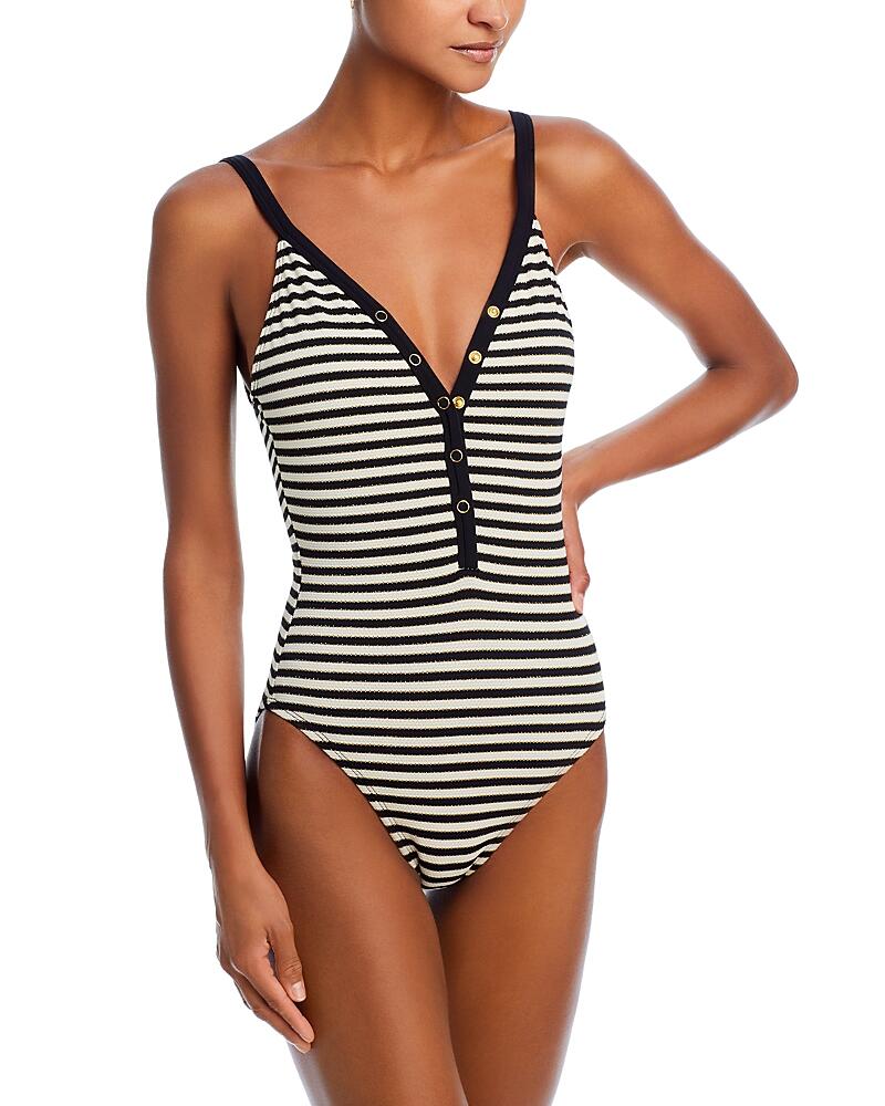 Robin Piccone Jules V Neck One Piece Swimsuit Cover