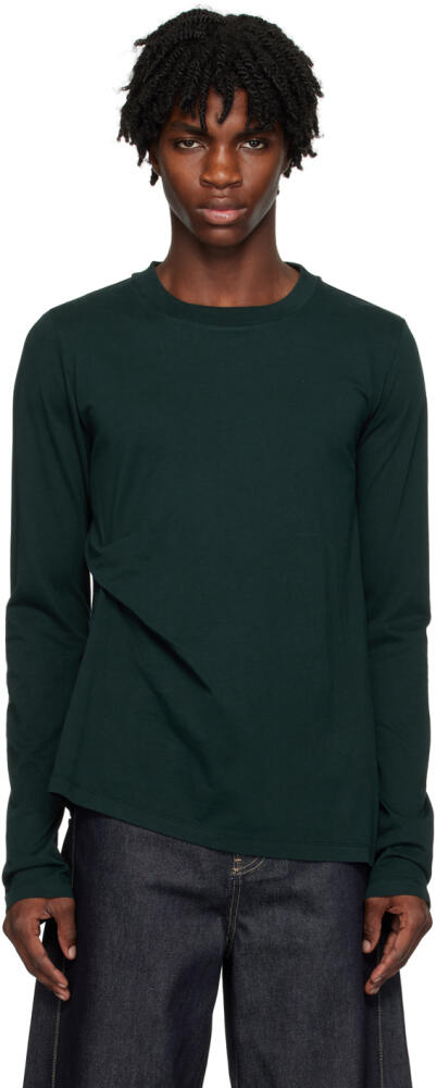 Marina Yee Green Tuck Long Sleeve T-shirt Cover