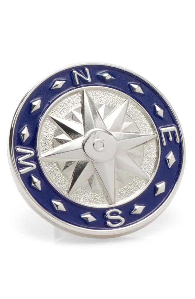 Cufflinks, Inc. Blue Compass Lapel Pin in Silver Cover