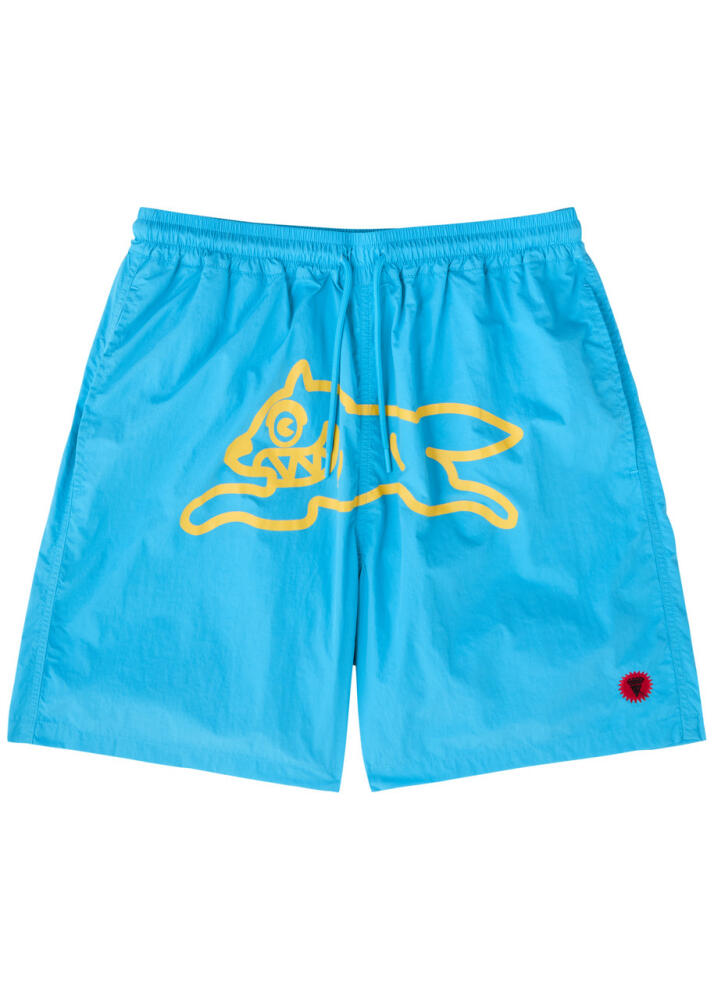 Ice Cream Running Dog Printed Nylon Swim Shorts - Blue Cover