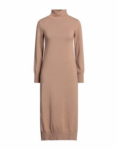 Lamberto Losani Woman Turtleneck Camel Virgin Wool, Cashmere, Silk Cover