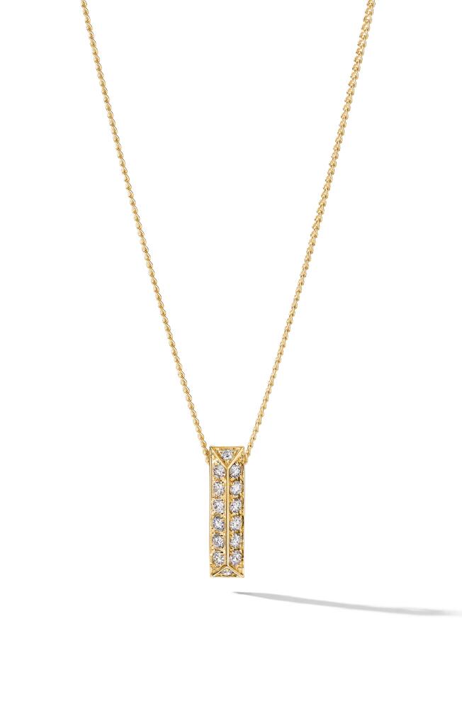 Cast The Iced Blade Diamond Pendant Necklace in 14K Yellow Gold Cover