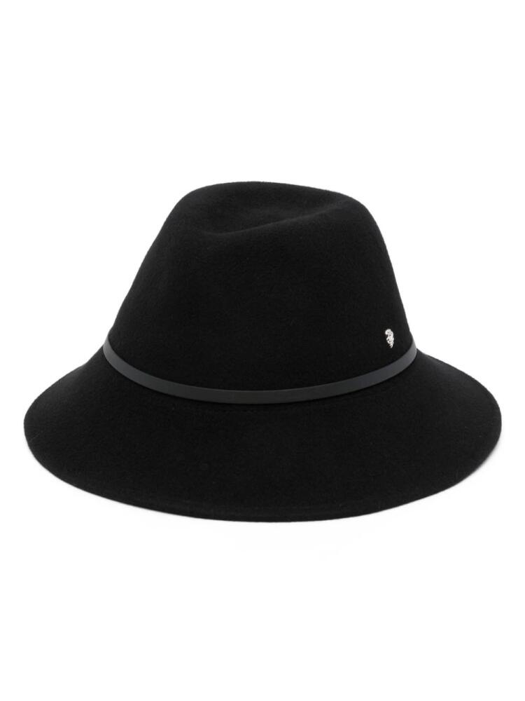 Helen Kaminski logo-plaque felt fedora hat - Black Cover