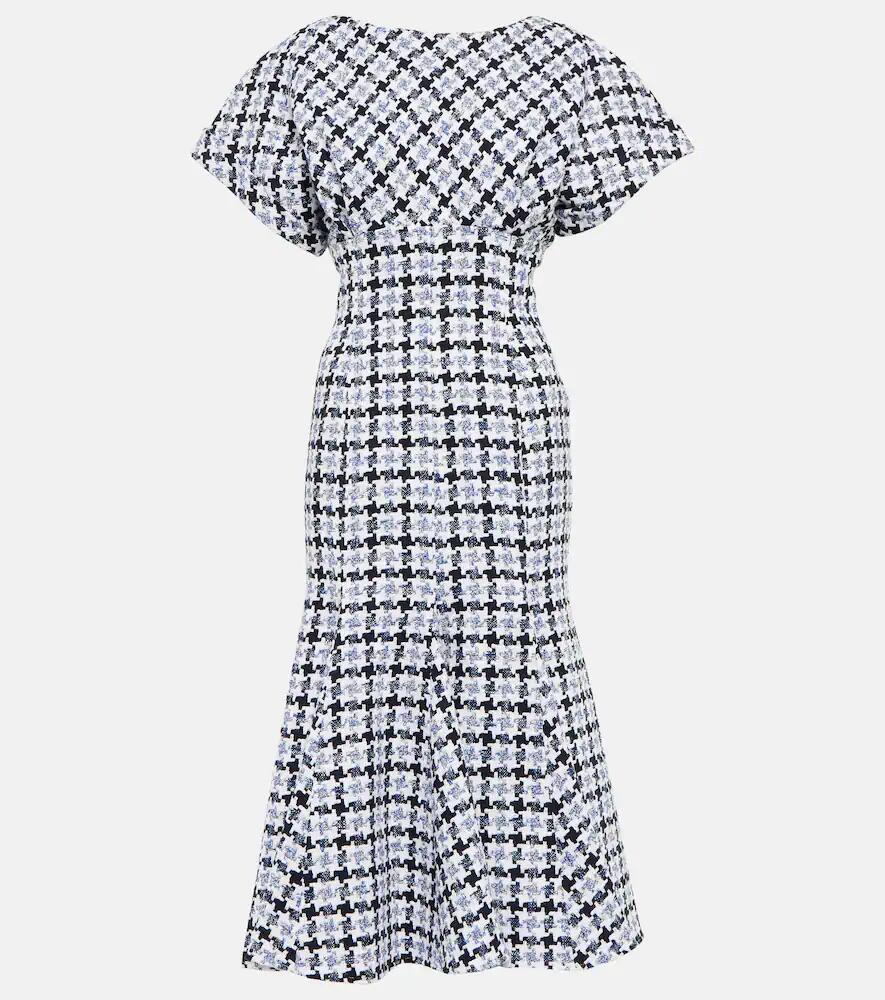 Carolina Herrera Houndstooth tweed midi dress Cover