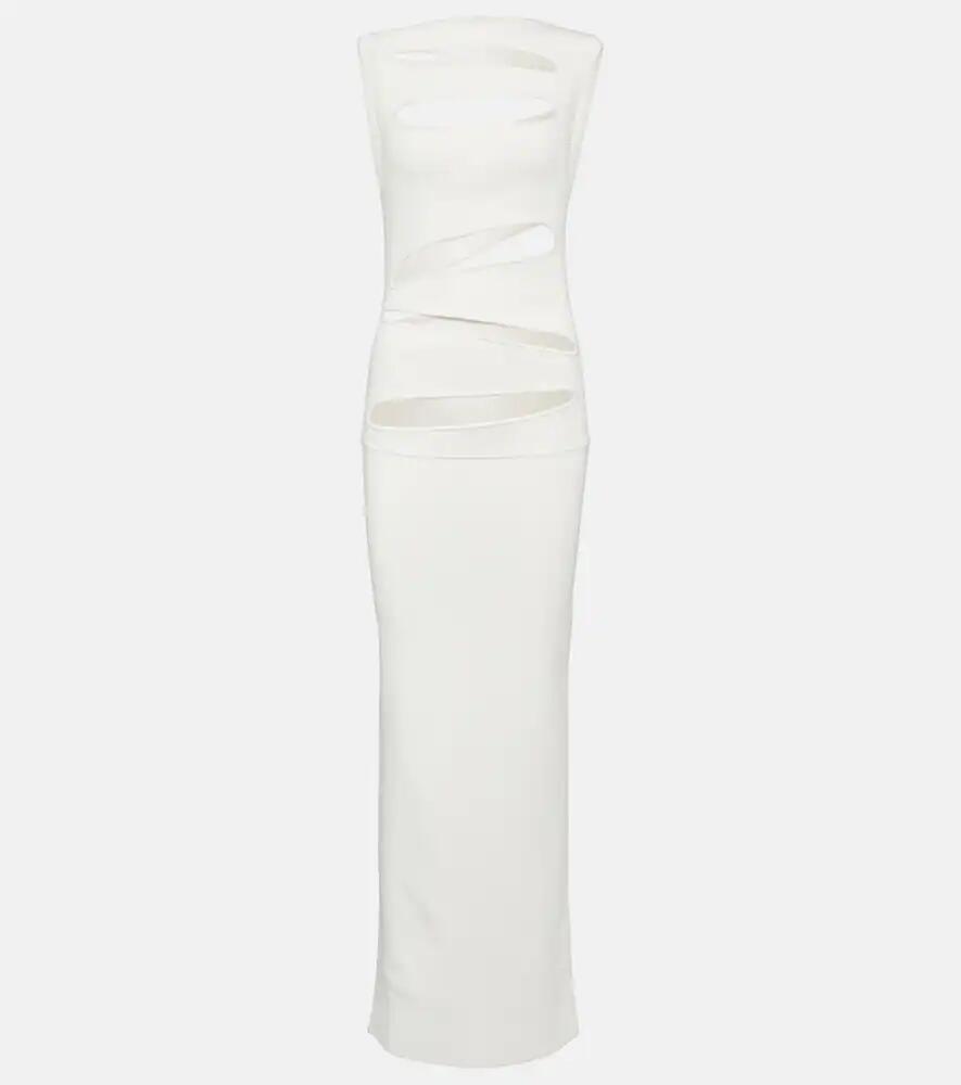 Christopher Esber Cutout ribbed-knit paneled maxi dress Cover