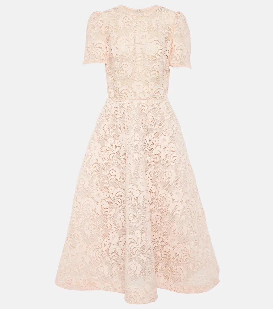 Monique Lhuillier Embroidered lace gown Cover