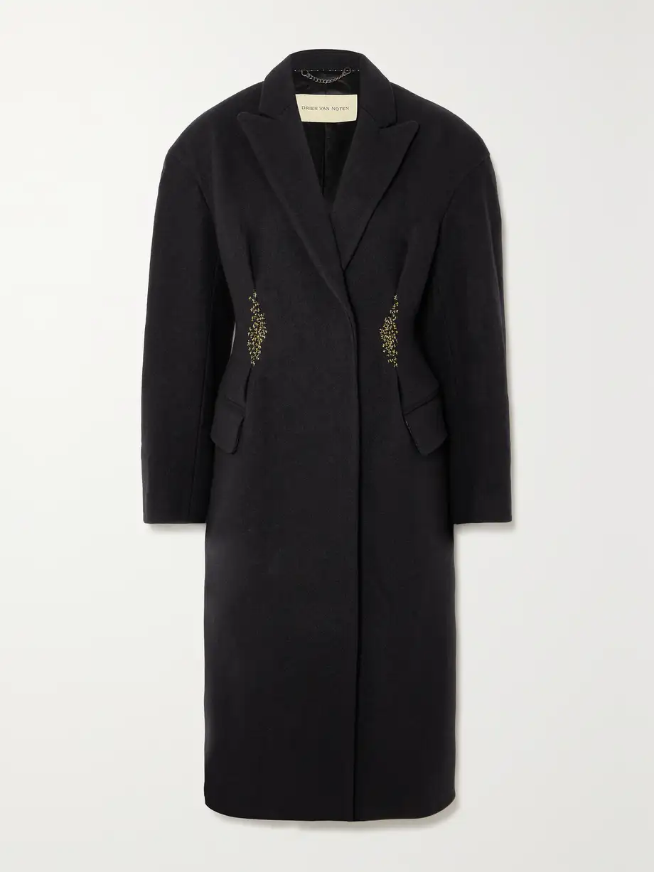 Dries Van Noten - Ravis Embellished Wool Coat - Black Cover