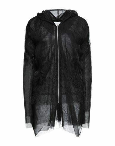 Maison Margiela Woman Overcoat & Trench Coat Black Silk, Polyamide, Elastane Cover