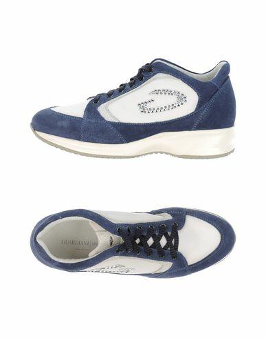 Alberto Guardiani Woman Sneakers Blue Soft Leather, Textile fibers Cover