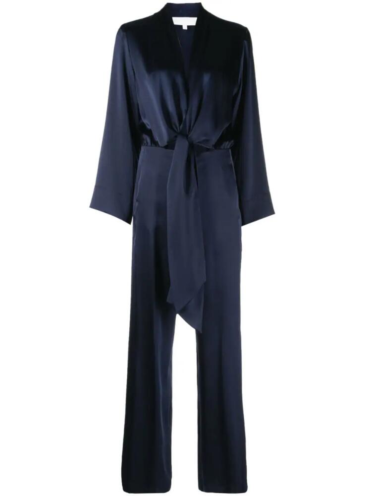 Michelle Mason tie-front kimono jumpsuit - Blue Cover