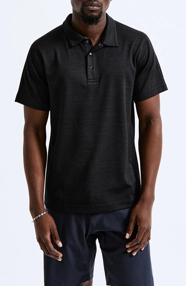 Reigning Champ Solotex Mesh Tiebreak Performance Polo in Black Cover