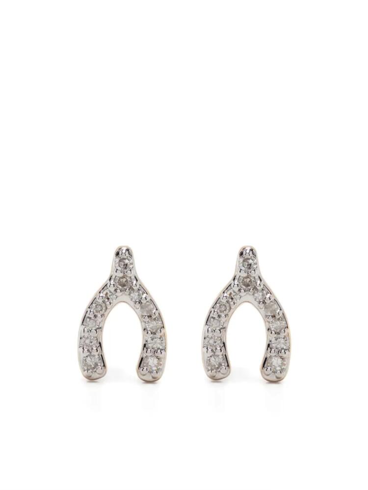 Adina Reyter 14kt yellow gold Wishbone diamond earrings Cover