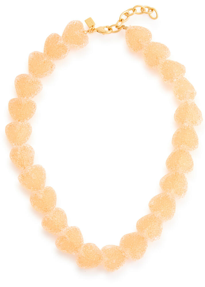 Crystal Haze Jelly Heart 18kt Gold-plated Necklace - Orange Cover