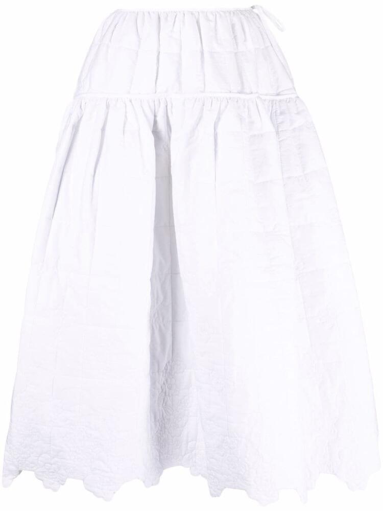 Cecilie Bahnsen Rosie quilted skirt - White Cover