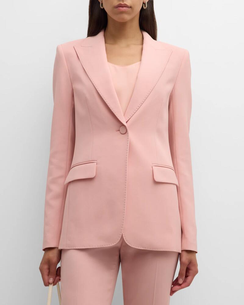 Lafayette 148 New York Single-Button Finesse Crepe Blazer Cover