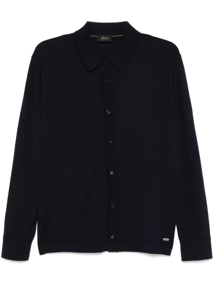 Brioni fine-knit shirt - Blue Cover