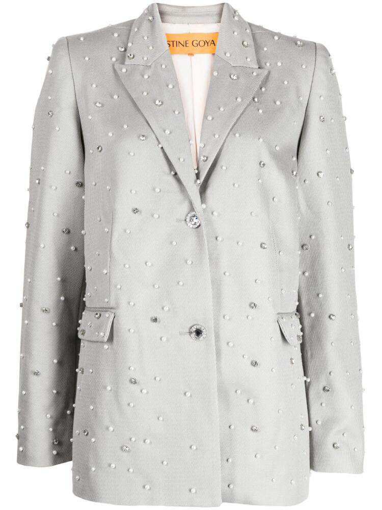 Stine Goya Maia crystal-embellished blazer - Grey Cover